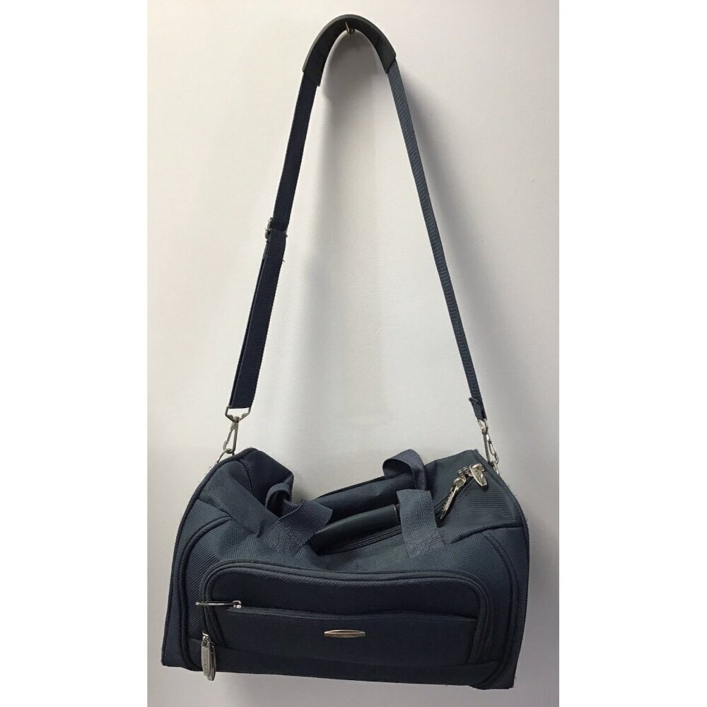 Pierre Cardin Vintage Blue Duffle Overnight Weekend Travel Bag 🩵